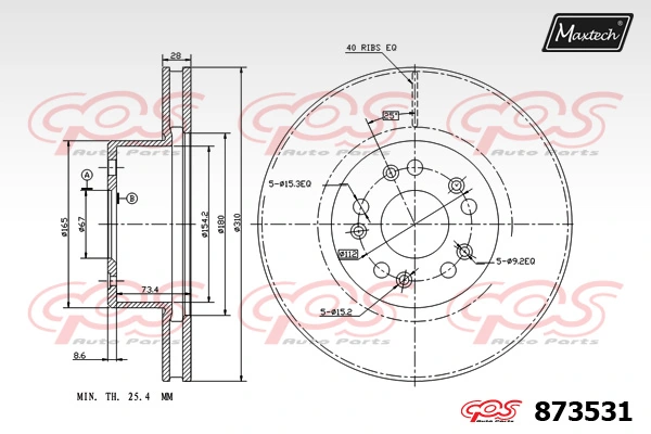 MAXTECH féktárcsa - 873531 - TothCarparts