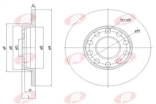 AP-SA féktárcsa - A1013P - TothCarparts