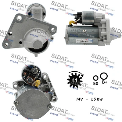 FISPA önindító - S12VA0014 - TothCarparts