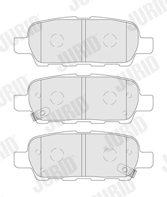JURID fékbetétkészlet, tárcsafék - 573890J - TothCarparts