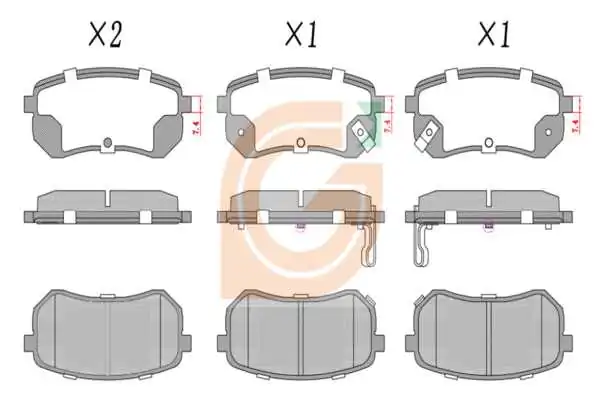 GAMA-SA fékbetétkészlet, tárcsafék - GA20442 - TothCarparts