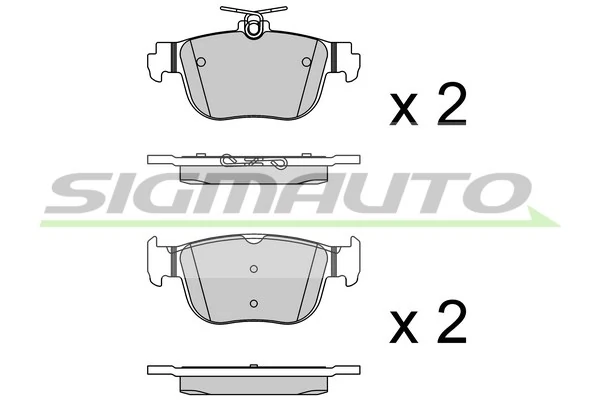 SIGMAUTO fékbetétkészlet, tárcsafék - SPB921 - TothCarparts