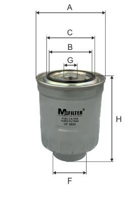 MFILTER Üzemanyagszűrő - DF 3600 - TothCarparts