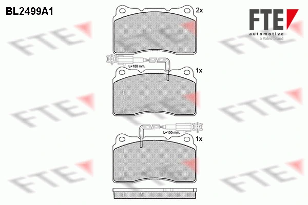 FTE fékbetétkészlet, tárcsafék - 9010766 - TothCarparts