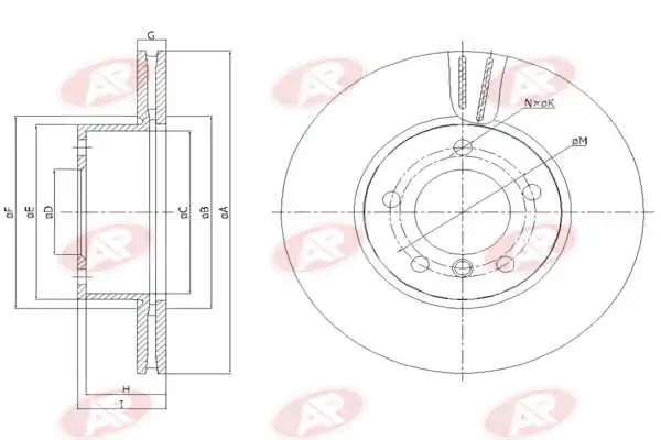 AP-SA féktárcsa - B2017V - TothCarparts