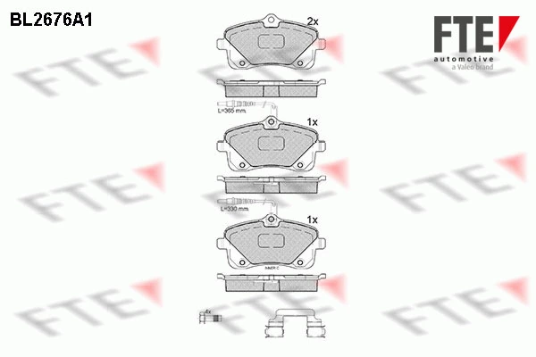 FTE fékbetétkészlet, tárcsafék - 9010911 - TothCarparts