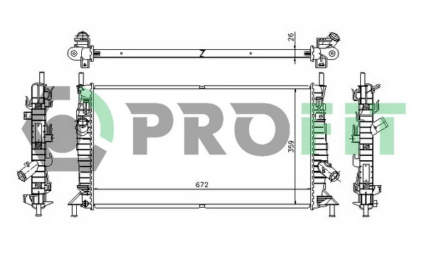 PROFIT hűtő, motorhűtés - PR 2563A1 - TothCarparts