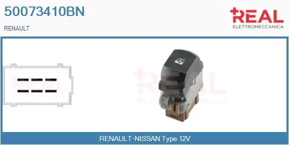 REAL kapcsoló, ablakemelő - 50073410BN - TothCarparts