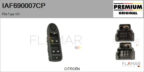 FLAMAR kapcsoló, ablakemelő - IAF690007CP - TothCarparts