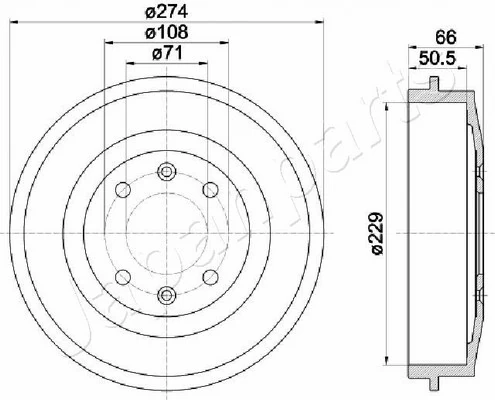PEMEBLA fékdob - JAPTA-0600 - TothCarparts
