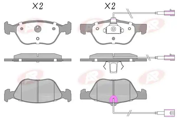 AP-SA fékbetétkészlet, tárcsafék - 5AP1098 - TothCarparts