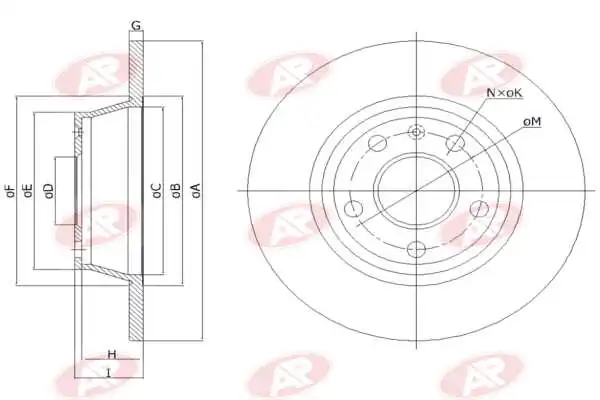 AP-SA féktárcsa - A1048P - TothCarparts