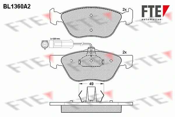 FTE fékbetétkészlet, tárcsafék - 9010139 - TothCarparts