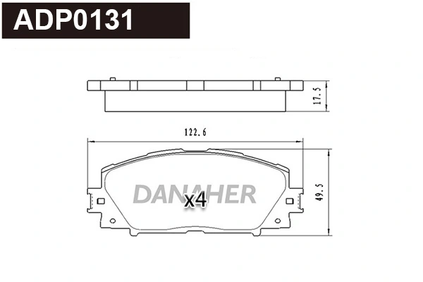 DANAHER fékbetétkészlet, tárcsafék - ADP0131 - TothCarparts