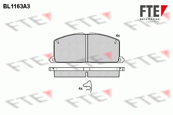 FTE fékbetétkészlet, tárcsafék - 9010043 - TothCarparts