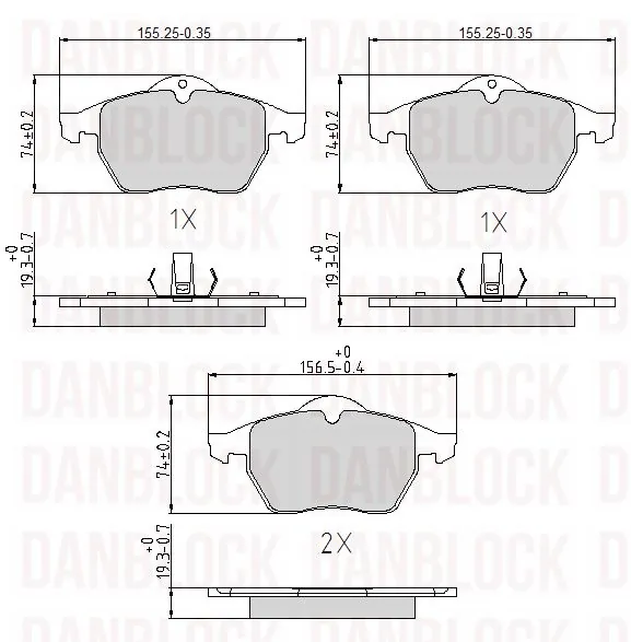 DANBLOCK fékbetétkészlet, tárcsafék - DB 510273 - TothCarparts