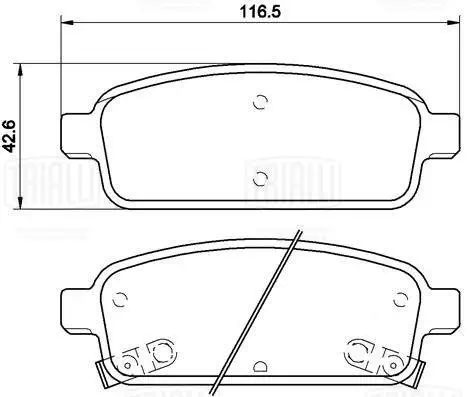 TRIALLI fékbetétkészlet, tárcsafék - PF 0572CR - TothCarparts
