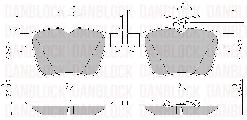 DANBLOCK fékbetétkészlet, tárcsafék - DB 511120 - TothCarparts