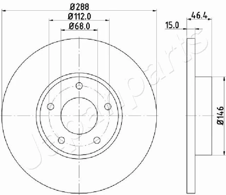PEMEBLA féktárcsa - JAPDI-0923 - TothCarparts