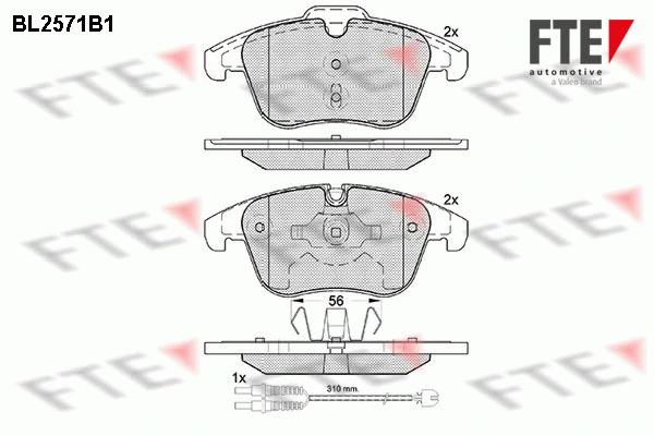 FTE fékbetétkészlet, tárcsafék - 9010823 - TothCarparts