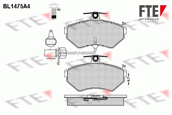 FTE fékbetétkészlet, tárcsafék - 9010203 - TothCarparts
