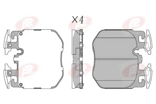 AP-SA fékbetétkészlet, tárcsafék - 5AP5190 - TothCarparts