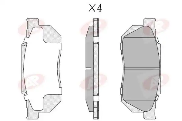 AP-SA fékbetétkészlet, tárcsafék - 5AP919 - TothCarparts
