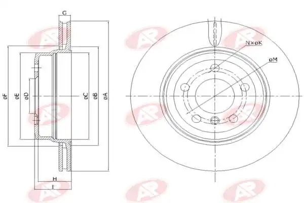 AP-SA féktárcsa - B2016V - TothCarparts