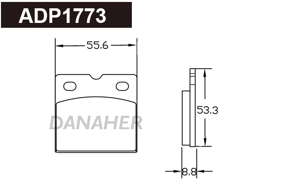 DANAHER fékbetétkészlet, tárcsafék - ADP1773 - TothCarparts