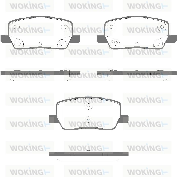 WOKING fékbetétkészlet, tárcsafék - P18693.02 - TothCarparts
