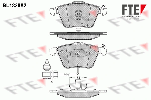 FTE fékbetétkészlet, tárcsafék - 9010414 - TothCarparts
