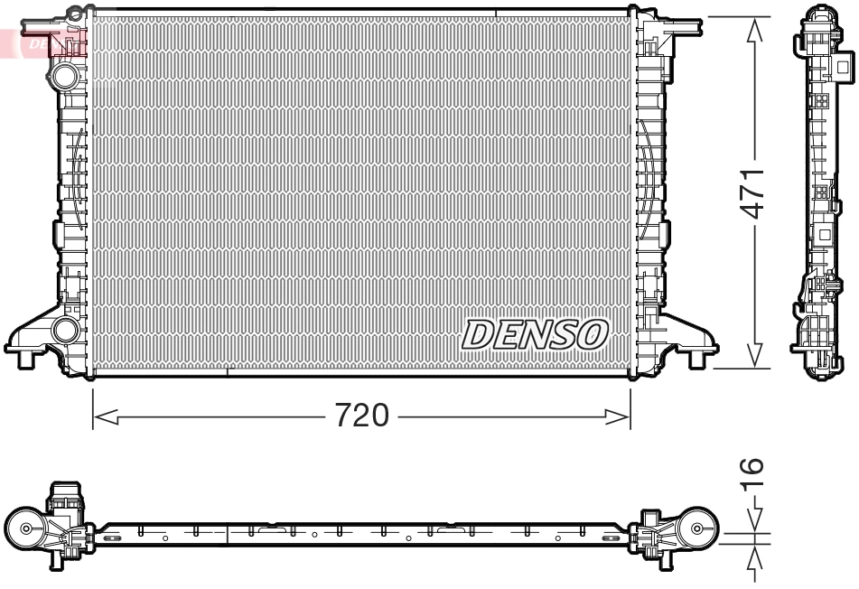 DENSO hűtő, motorhűtés - DRM02049 - TothCarparts