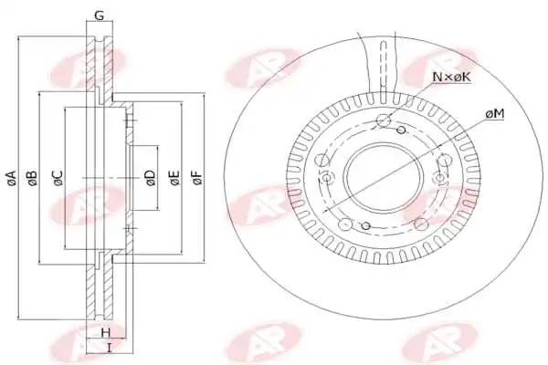 AP-SA féktárcsa - H1015V - TothCarparts