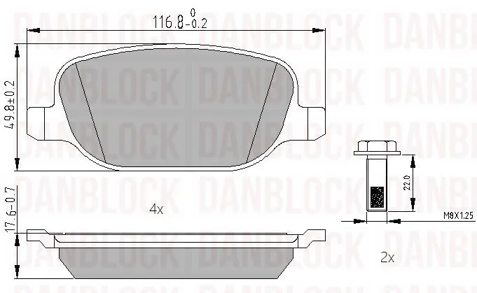 DANBLOCK fékbetétkészlet, tárcsafék - DB 510891 - TothCarparts