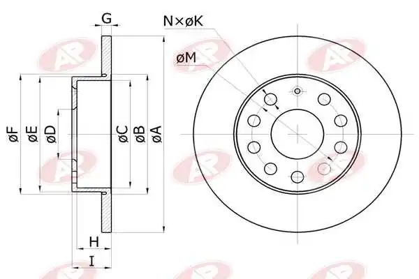 AP-SA féktárcsa - V2027P - TothCarparts