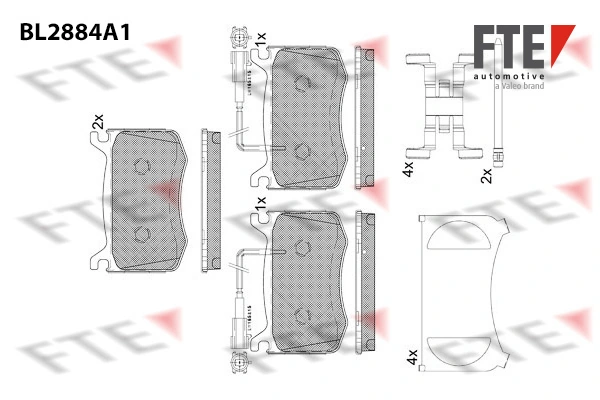 FTE fékbetétkészlet, tárcsafék - 9011124 - TothCarparts
