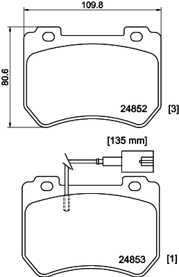 DON fékbetétkészlet, tárcsafék - PCP2090 - TothCarparts
