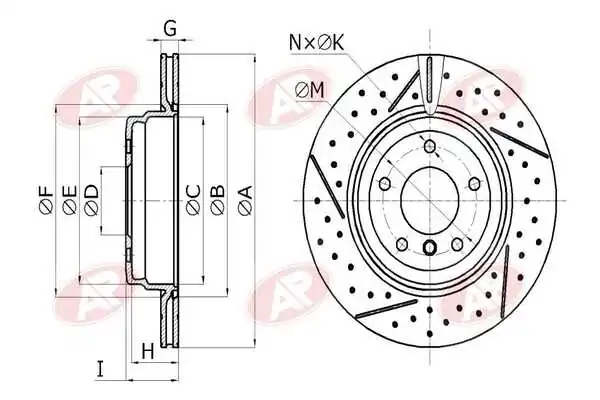 AP-SA féktárcsa - B2059V - TothCarparts