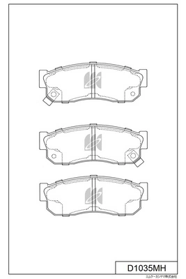 MK Kashiyama fékbetétkészlet, tárcsafék - D1035MH - TothCarparts