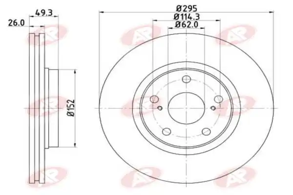 AP-SA féktárcsa - T2087V - TothCarparts