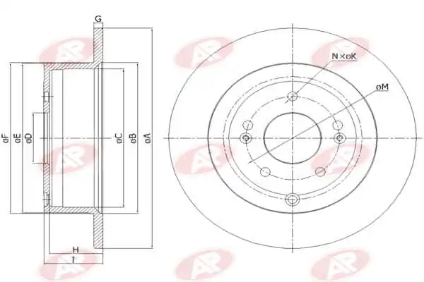 AP-SA féktárcsa - H2007P - TothCarparts