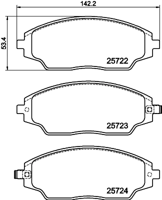 HELLA fékbetétkészlet, tárcsafék - 8DB 355 045-241 - TothCarparts