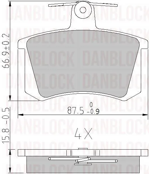 DANBLOCK fékbetétkészlet, tárcsafék - DB 510265 - TothCarparts