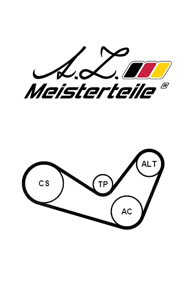 A.Z. Meisterteile hosszbordás szíj készlet - AZMT-20-030-1044 - TothCarparts