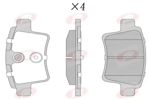 AP-SA fékbetétkészlet, tárcsafék - 5AP1475 - TothCarparts