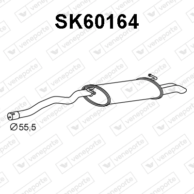 VENEPORTE hátsó hangtompító - SK60164 - TothCarparts