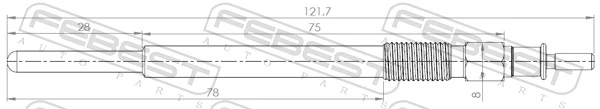 FEBEST izzítógyertya - 25642-008 - TothCarparts