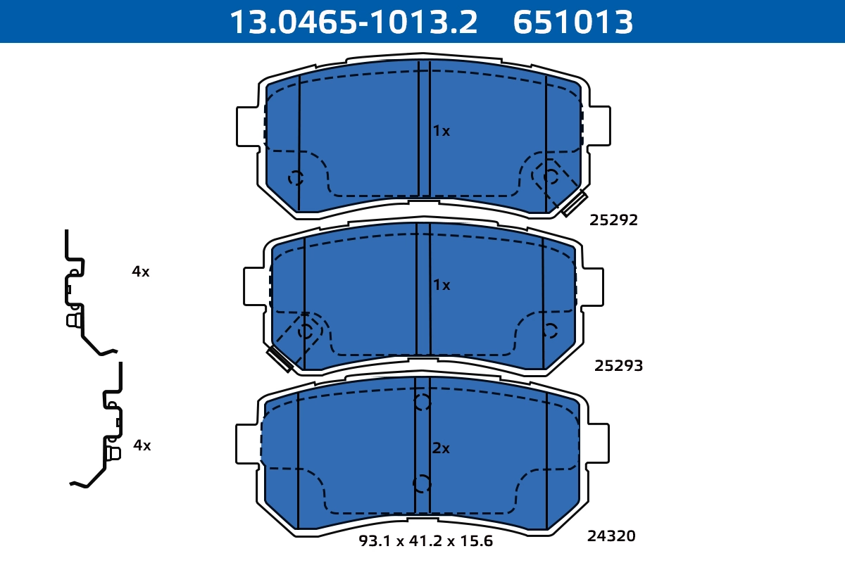 ATE-APAC fékbetétkészlet, tárcsafék - 13.0465-1013.2 - TothCarparts