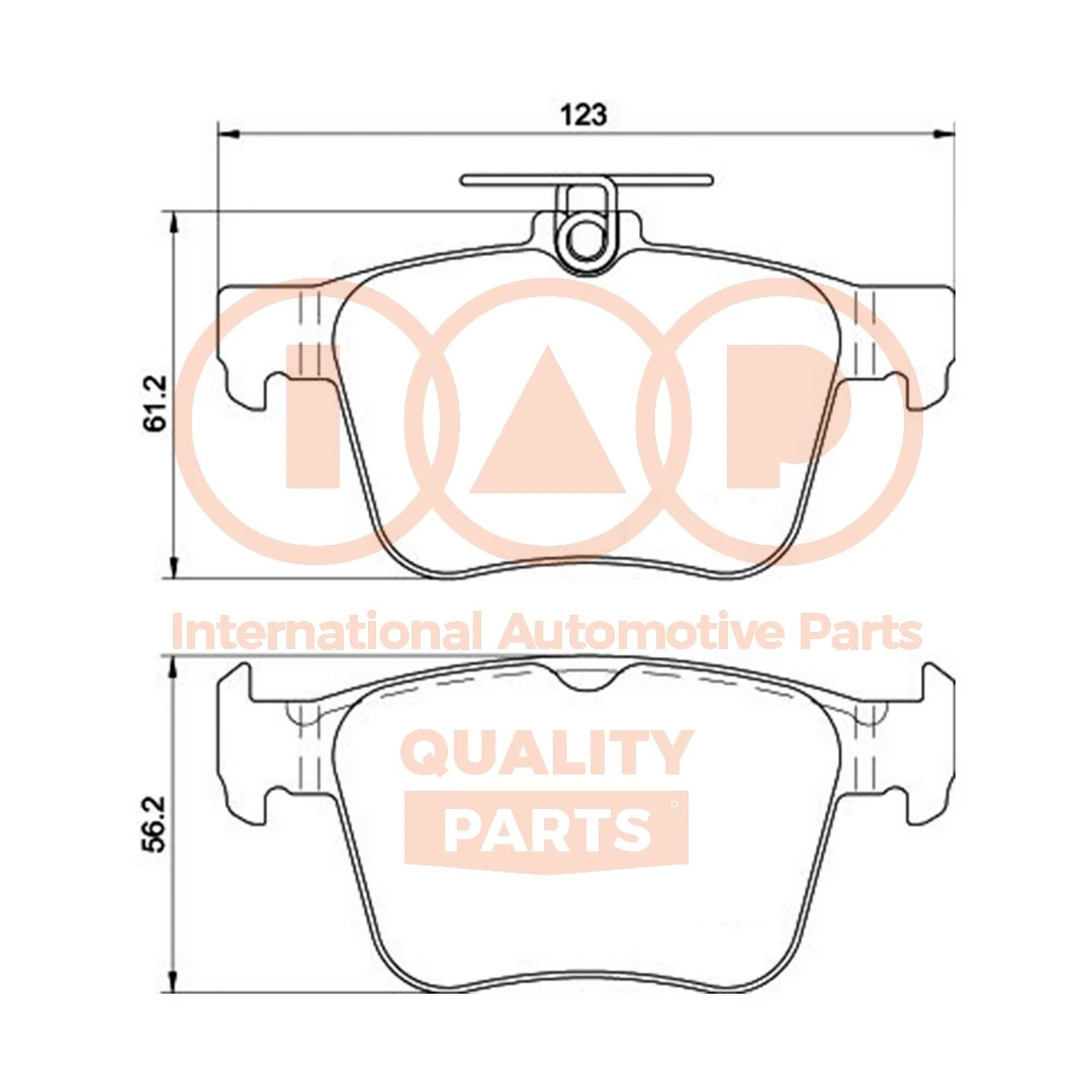 IAP QUALITY PARTS fékbetétkészlet, tárcsafék - 704-50031 - TothCarparts