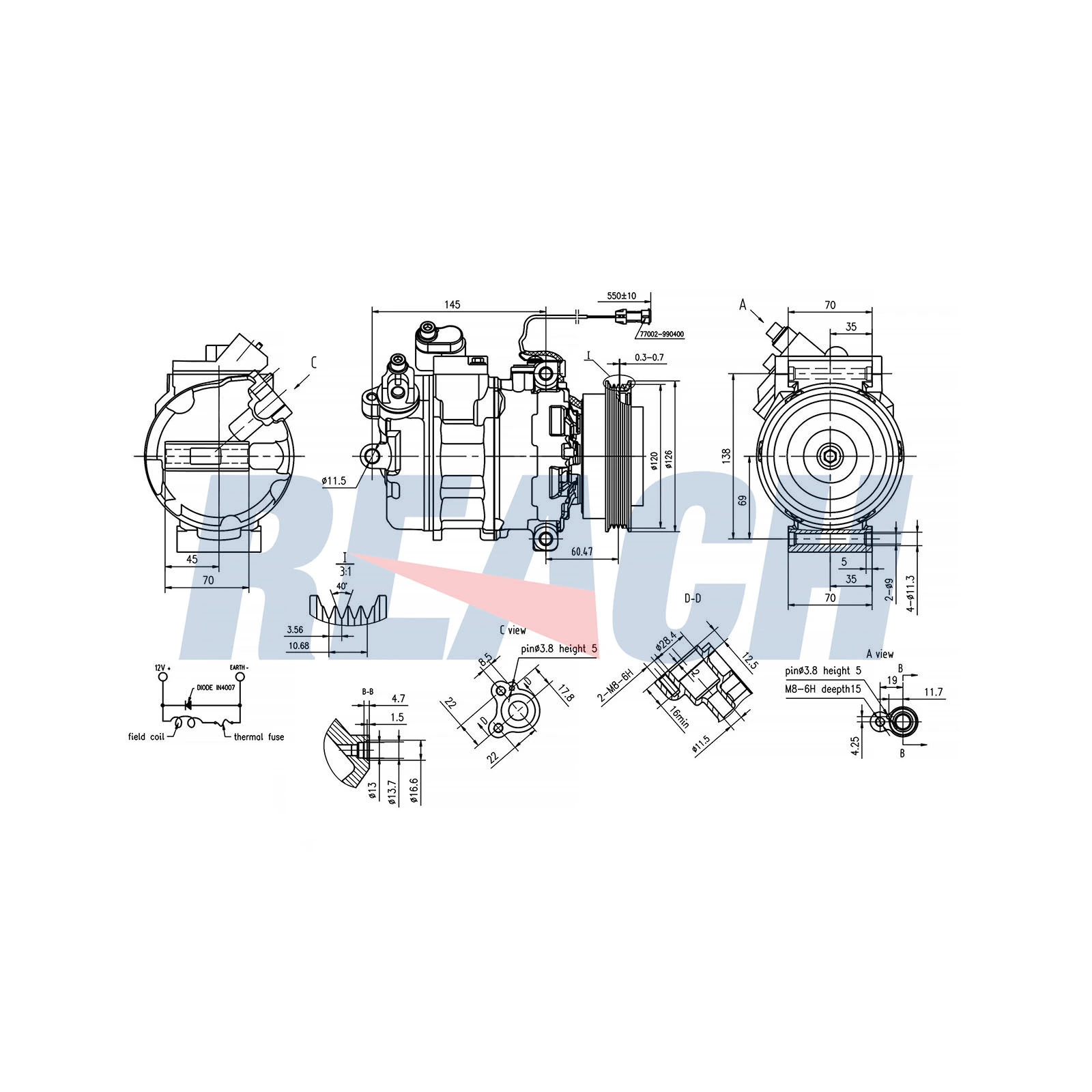REACH kompresszor, klíma - 1.74.20372 - TothCarparts
